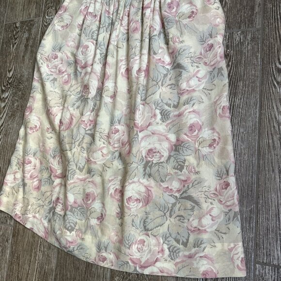 2/$18 SALE! Vintage Floral Skirt Talbots S Cottage High Waist Cowboy Pleated - Picture 2 of 8